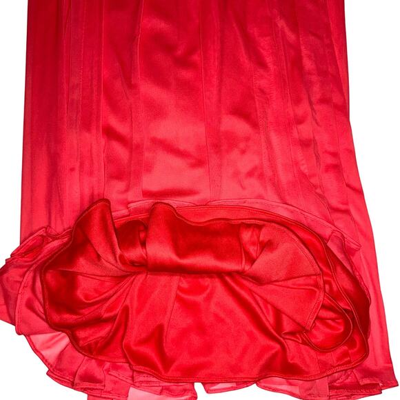 JY Jenny Yoo JY514 Bridesmaid Full Length Dress Gown Firecracker Size 6 - Picture 9 of 14